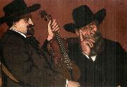 Jozsef Rippl-Ronai My Father and Lajos with Violin USA oil painting artist
